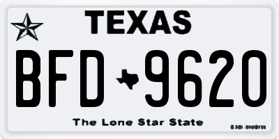 TX license plate BFD9620