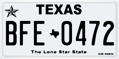 TX license plate BFE0472