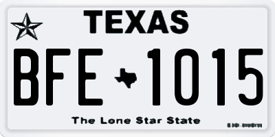 TX license plate BFE1015