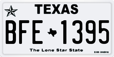 TX license plate BFE1395
