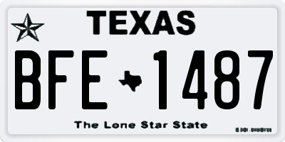 TX license plate BFE1487