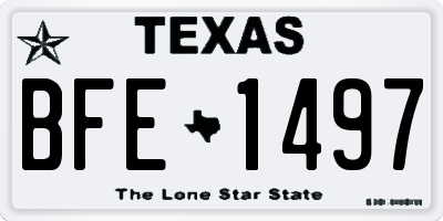 TX license plate BFE1497