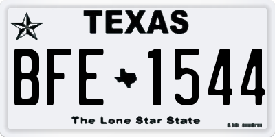 TX license plate BFE1544
