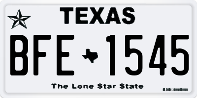 TX license plate BFE1545