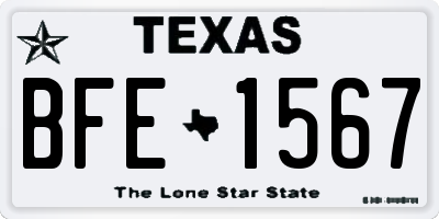 TX license plate BFE1567