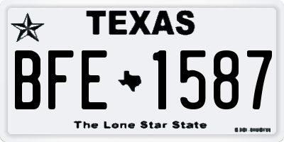 TX license plate BFE1587
