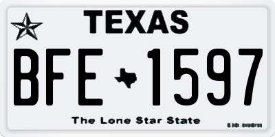 TX license plate BFE1597