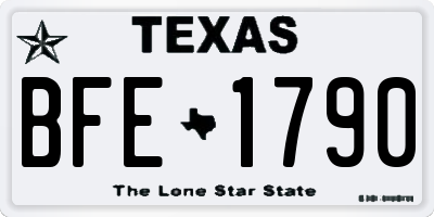 TX license plate BFE1790