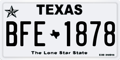 TX license plate BFE1878