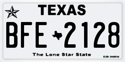 TX license plate BFE2128