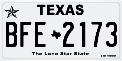 TX license plate BFE2173