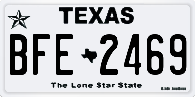 TX license plate BFE2469