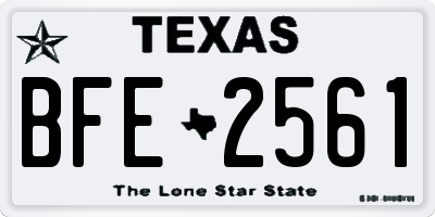 TX license plate BFE2561