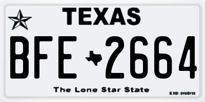 TX license plate BFE2664