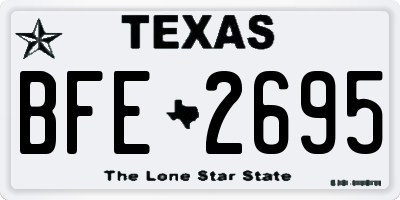 TX license plate BFE2695
