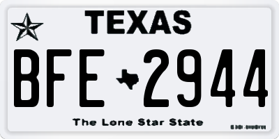 TX license plate BFE2944
