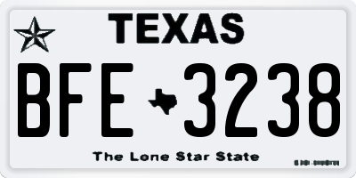 TX license plate BFE3238