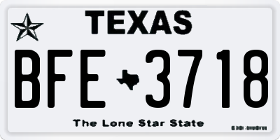 TX license plate BFE3718