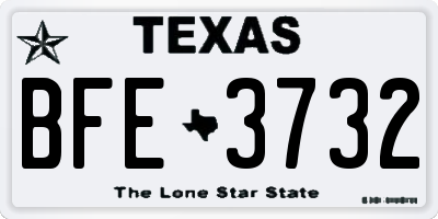 TX license plate BFE3732