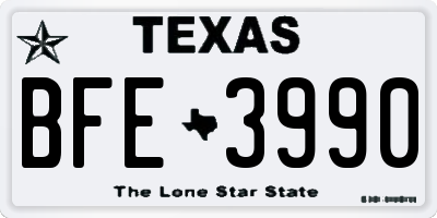 TX license plate BFE3990