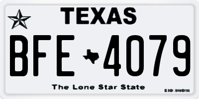 TX license plate BFE4079