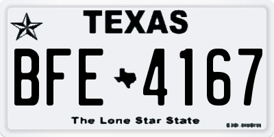 TX license plate BFE4167