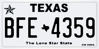 TX license plate BFE4359
