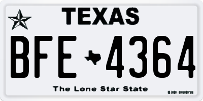 TX license plate BFE4364