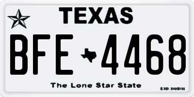 TX license plate BFE4468