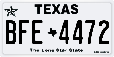 TX license plate BFE4472