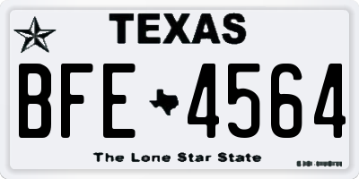 TX license plate BFE4564