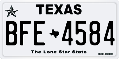 TX license plate BFE4584