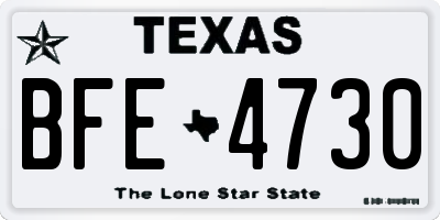 TX license plate BFE4730