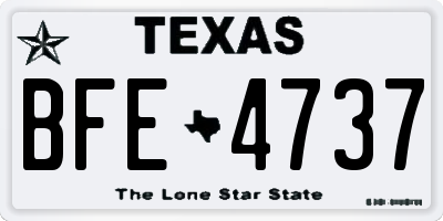 TX license plate BFE4737