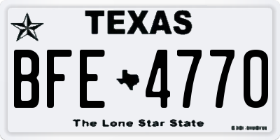 TX license plate BFE4770