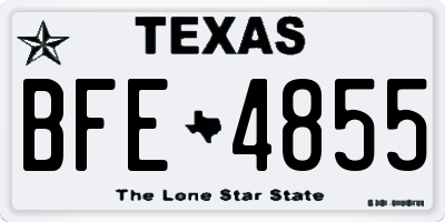 TX license plate BFE4855