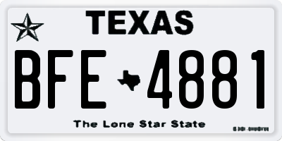 TX license plate BFE4881