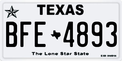 TX license plate BFE4893