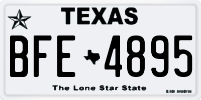 TX license plate BFE4895