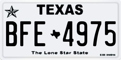 TX license plate BFE4975