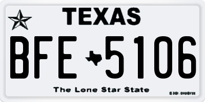TX license plate BFE5106