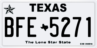 TX license plate BFE5271