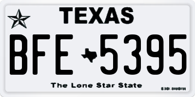 TX license plate BFE5395