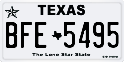 TX license plate BFE5495