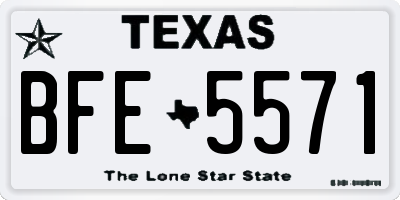 TX license plate BFE5571
