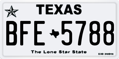 TX license plate BFE5788
