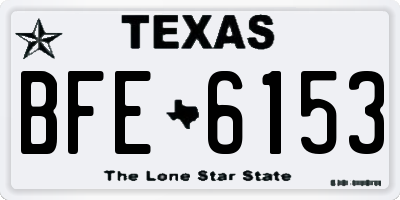 TX license plate BFE6153