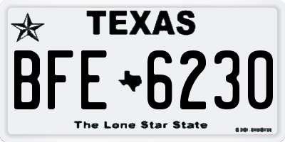 TX license plate BFE6230