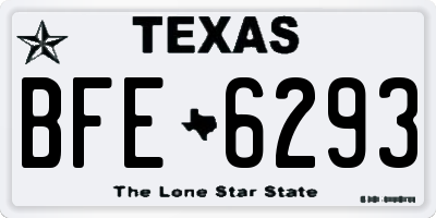 TX license plate BFE6293