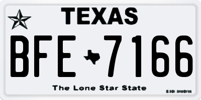 TX license plate BFE7166